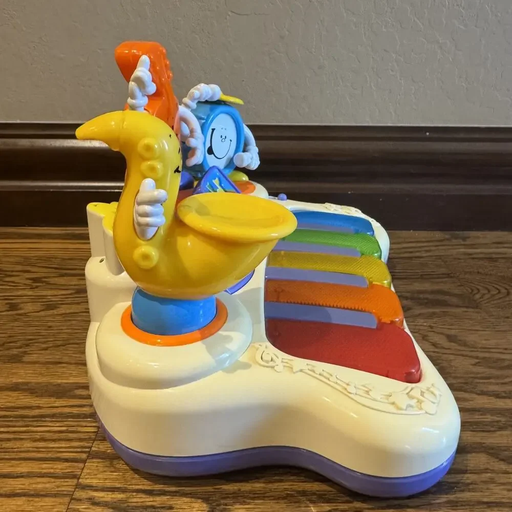 Fisher Price Little Superstar Jammin Band Light Up Piano Arms Move Musical Works